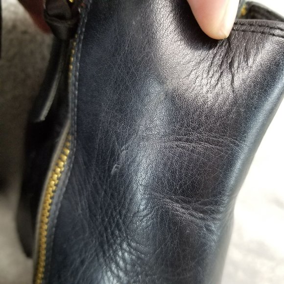 Cole Haan Shoes Womens Size 9 Black Leather Side Zip Ankle Booties - Picture 5 of 15